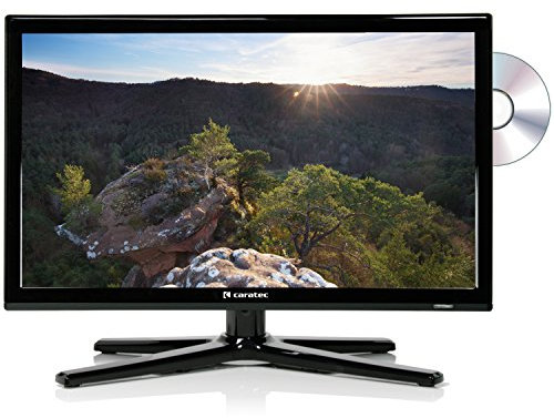 Caratec Vision CAV246DSW 60 cm Gran ángulo TV, LED TV 24'', con Reproductor de DVD, DVB-S2 y DVB-T2, HDMI, USB, Mando a Distancia, Ideal para caravanas y Casas móviles