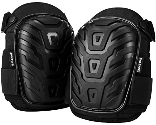 BALENNZ Professionelle Knieschoner für die Arbeit - Schwerlastschaumpolsterung Gelkonstruktion Knieschoner mit starken Doppelgurten - Bequemer Knieschutz für Innen- und Außenbereich (kniehoch)