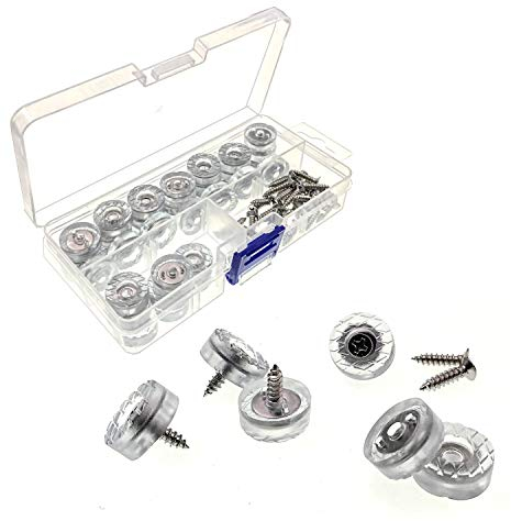 JZK 40 x Almohadillas protectoras silicona de 18 mm para sillas con tornillos, tacos para muebles sillas patas para madera dura/suelo de baldosas