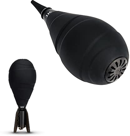 JJC Soft Rubber Rocket Air Blower Blaster Staubreiniger mit 5 Stück Ersatzfiltergewebe, Luftgebläse für DSLR-Kamera Sensorlinsen Filter Monitore LCD-Bildschirme Tastaturen Fernseher Brillenreinigung