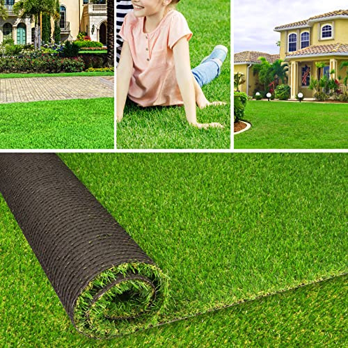 Artificial Grass Fake Grass Lawn Turf 3 ft x 5 ft, Realistic Synthetic Pet Turf Garden Landscape, Indoor/Outdoor Rugs with Drain Holes, Dogs Pee Pads Area, Customized Available