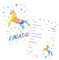 Aitsite 12x Einladungskarten Einhorn - Einhorn Design Geburtstagsfeier Kinderparty Einladungskarte - Mädchen Jungen Kinder Eintritt Einschulung und Geburtstagseinladungen