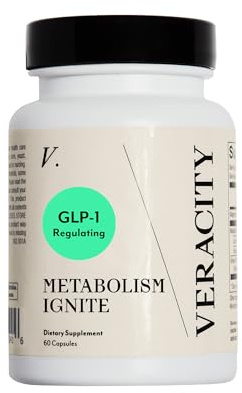 Veracity Metabolism Ignite - Boosts GLP-1 to Reduce Appetite and Cravings for Clinically Proven Weight Loss - Natural GLP-1 & Metabolic Support Supplement - Burns Fat - Side Effect Free - 30 Serving