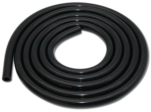 YIEMI Tuyau en silicone haute température - Noir, diamètre intérieur 10 mm, longueur 2,5 m - Tuyau d'aspiration pour eau de refroidissement, liquide de refroidissement, système de turbine