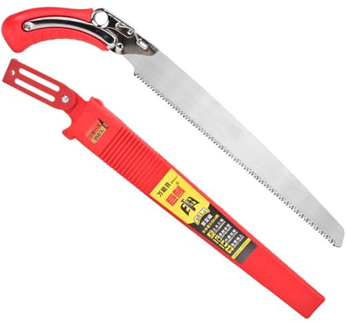 scie pour couper des branches d'arbres - Sécateur pour jardinage Heavy Duty avec poignée incurvée - Outils d'aménagement paysager, travail du bois de coupe d'arbre, étui de protection, pour divers tra