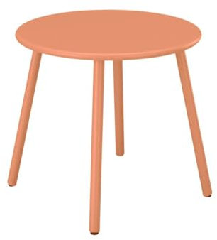 Vente-unique - Table d'appoint de Jardin en métal Ronde - Orange Clair - MIRMANDE de MYLIA