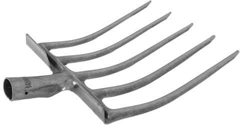 BESPORTBLE Attrezzo Agricolo in Acciaio Design Multidente Per Aratura Profonda Allentamento Del Terreno e Raccolta Di Colture Come Cipolle e Radice Facile Installazione Su Manico in Legno