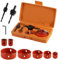11 Stück Lochsäge Set, 19-64mm Bohrer Lochsägen Set Holz Lochbohrer Sets, Lochkreisbohrer Lochkreissäge Sets, Bohrkrone für Holz PVC Platte Kunststoff Trockenbau, mit Zubehör