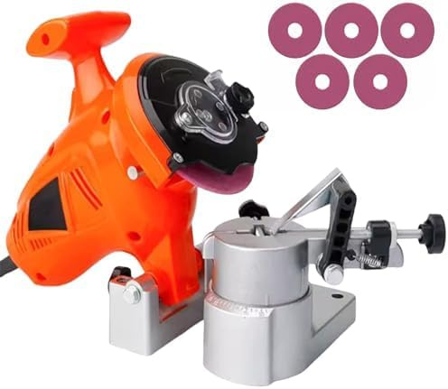 Acivirdde 220V Electric Chainsaw Sharpener with 5 Grinding Wheels for Quick and Efficient Chain Maintenance for Homeowners and Professionals