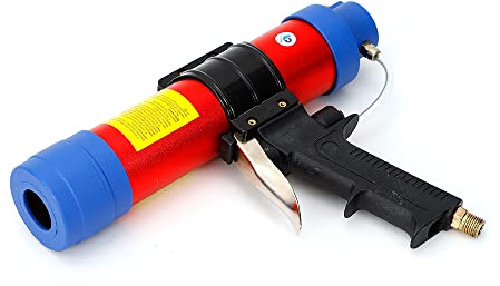 Pistola de calafateo neumática, pistola de silicona neumática, pistola de cartuchos, jeringa de silicona con válvula de control de presión de aire, para cartuchos de sellado y adhesivo de 310 ml