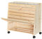 WAGNER GreenFAMILY - Mobiles Hochbeet - GreenBOX - Gr. L - Nadelholz natur FSC, 79 x 80 x 43/33 cm, 4 Rollen, 2 Feststeller, Stauraum-Klappe, inkl. Pflanztasche - 25013101