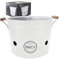 VFM - Portable White Bucket Bbq - Karridale, Charcoal, Coal Stove for Cooking, Portable, Easy To Use, Stylish Design, Camping, Holidays, Summertime, Table Top, Small Bbq