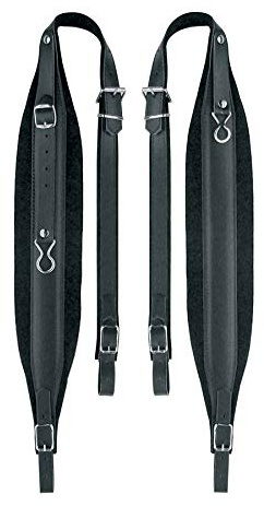 Akkordeonriemen Leder Samt 10 cm breit schwarz für 96 Bässe inkl. Rückenverbinder – extra breite, gepolsterte Akkordeongurte – verstellbar, bequem & stabil – ideal für mittlere Akkordeons & Musiker
