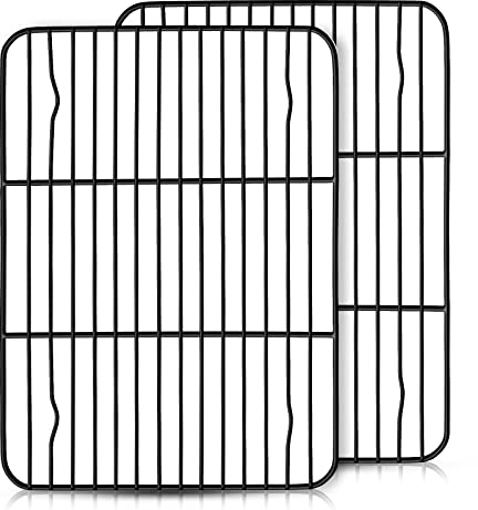Homikit Griglia per Il Raffreddamento, 2 Pezzi, in Acciaio Inox, griglia per Il Raffreddamento, Piccola griglia con Rivestimento Antiaderente per Cottura e Raffreddamento, 22 x 15,8 x 1,5 cm