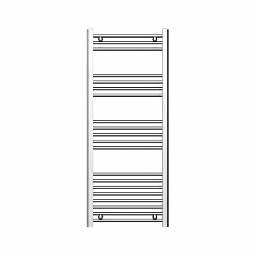 Go Bathrooms Nola Bathroom Towel Rail Heated Bathroom Radiator Wall Mounted Ladder Rail Chrome - 1200mm x 500mm