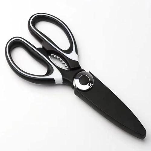 Forbici da Cucina Multiuso Professionale,Acciaio Inox affilate Forbice da Cucina con Protezione coprilama e Apribottiglia, Forbice per pollo Carne pollame Verdure,ossa,erbe,noci,tacchino e Pizza