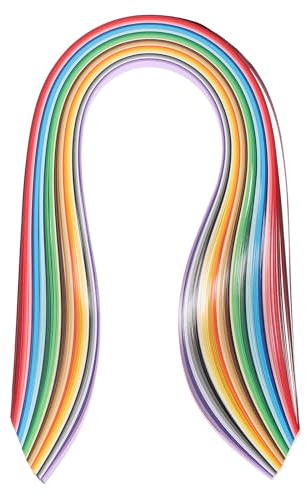 PATIKIL 180 Stück Quilling Streifen Papier 3/8(10mm) 54cm Origami Papier Quilling Streifen für Kunst DIY Handwerk 36 Farben
