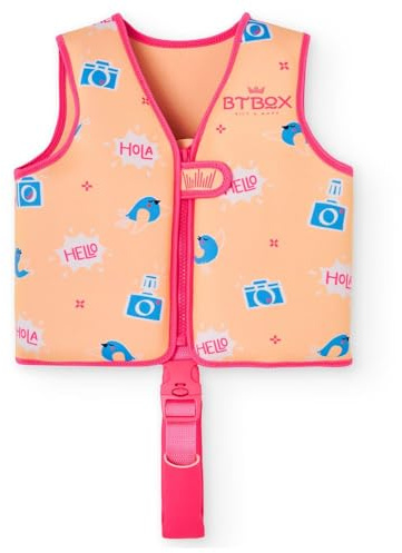 Chaleco Flotador Bebes - Natación, Piscina o Playa -Protección UPF 50+ -Neopreno de 5 mm -Doble Cierre de Seguridad - S (11-19 kg) - M (19-30 kg) (Flash, M)