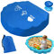 LUKIUP Copertura per sabbiera, 100 x 100 cm, impermeabile, rotonda, blu, per sabbiera, con coulisse, fascia elastica e sacchetto per sabbia e conchiglie d'acqua