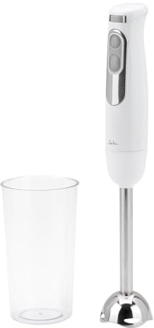 JATA JEBT1818 - Batidora de Mano 700 W. Velocidad Ajustable. Función TURBO cpm 14500 RPM. Doble Cuchilla Acero Inoxidable. Incluye Vaso de 600 ml.