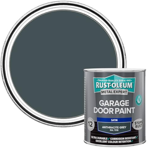 Rust-Oleum Metal Expert Garage Door Paint Satin Anthracite Grey 750ml