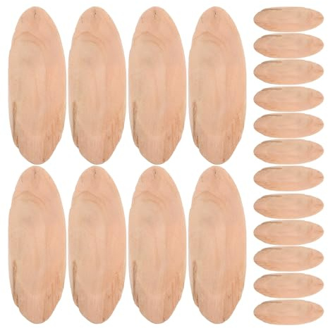 FOMIYES 20Pcs Oval Driftwood Pieces Natural Hardwood Wood Chips for DIY Crafts Aquarium Fish Tank Decoration Wedding Table Scatter Unfinished Wood