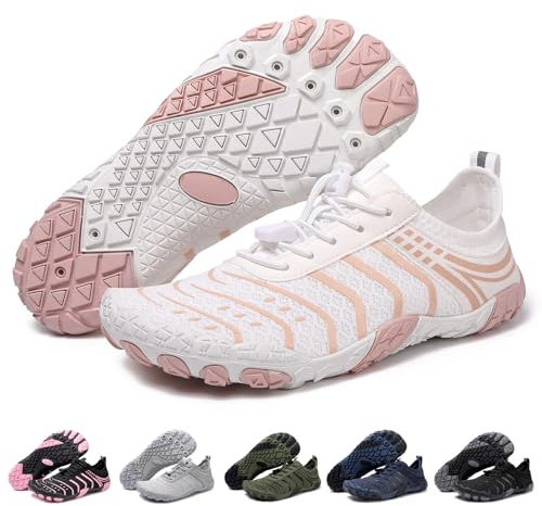 Barefoot Shoes Quick Dry Aqua Shoes Water Shoes Men Women Summer Beach Shoes Toe Protection Non Slip Swimming Shoes Lightweight Stylish River Shoes