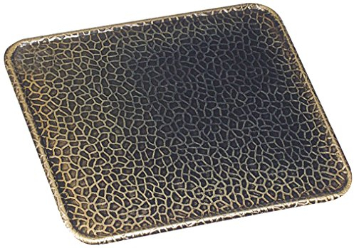 Kaminoflam Ofenblech Altmessing - Bodenblech für Kaminofen - Funkenschutzplatte Kamin - Kaminblech Boden - Kaminbodenplatte für Ofen - Kaminplatte Funkenschutz