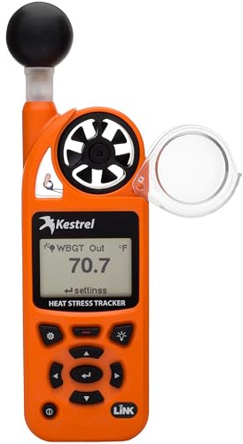 Kestrel 5400 Heat Stress Tracker Pro with Link, Compass and Vane Mount, Orange