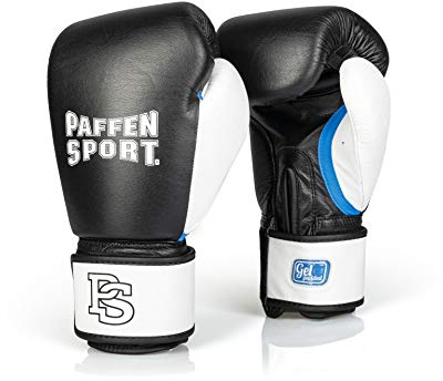 Paffen Sport Gel Boxhandschuhe für das Training; schwarz/weiß/Aqua; 12UZ
