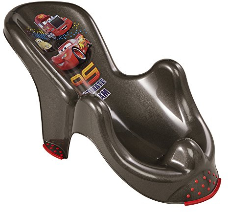 keeeper Disney Cars Anatomischer Babybadesitz mit Anti-Rutsch-Funktion, Ab 0 bis ca. 6 Monate, Leon, Grau