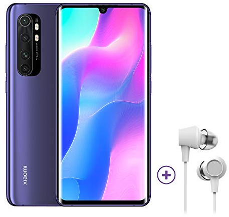 Xiaomi Mi Note 10 Lite Smartphone + auriculares (16,43 cm (6,47 pulgadas) pantalla FHD+, 64 GB de memoria interna, 6 GB de RAM, cámara trasera de 64 MP, cámara frontal de 16 MP, Dual SIM, Android 10