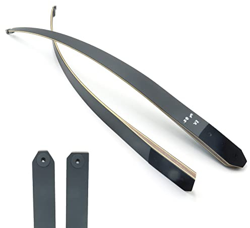 OBTOUTDOOR Black Hunter Takedown Longbow Limbs Replacement Only 30lbs 35lbs 40lbs 45lbs 50lbs 55lbs 60lbs (40lbs)