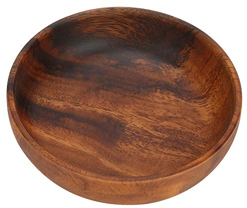 Cuenco de Madera, Cuenco para Ensalada, Cuenco para Servir Alimentos, Cuenco para Mezclar Frutas, Cuenco Redondo para Servir para Cocina(12 * 3.5cm)