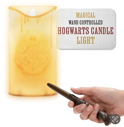 Paladone Hogwarts Kerzenlicht mit magischer Zauberstab-Fernbedienung, offiziell lizenzierte Harry-Potter-Waren Tischlampe
