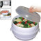 Copper Top - 2 Tier Microwave Vegetable Steamer Cooker Healthy Pasta Rice Cooking Pot Pan