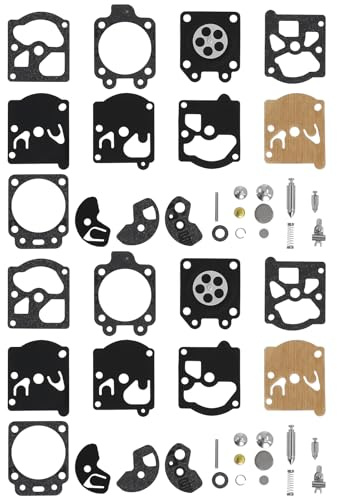 Poweka Kit Réparation du Carburateur Joint Membrane | Compatible avec Walbro K10-WAT WA & WT Séries Stihl Hus-qvarna Poulan McCulloch Echo,Lot de 2