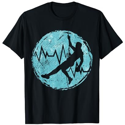Kletterhelm Kletterausrüstung Herzschlag Boulderer Klettern T-Shirt