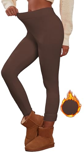 Famulily Winter-Lauf-Leggings Frauen extra Dicke warme Gymnastikhosen Plus Size Lady flauschig gefütterte Leggings Kaffee XS/S