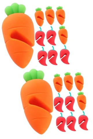 TOPBATHY 20pcs Lovely Carrot Boil Lifters Kitchen Pot Spill Stoppers Boil Stoppers Silicone Spill Lifters Over Protection for Chili and Soup Pots