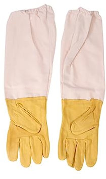 Uonlytech Premium Beekeeping Handschuhe Aus Leder Atmungsaktiv Stichfest Mit Elastischem Leichte Schutz-handschuhe Für Imker Und Bienenhaltung Flexibel Und Komfortabel Für Werkzeughandhabung