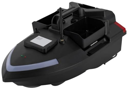 panfudongk GPS Angelboot Köderboot Futterboot Angeln, RC Fischköder Boot 4 Stunden Betriebszeit 2.4GHz Frequenz Ideal für Süßwasserangeln mit automatischer Routenkorrektur