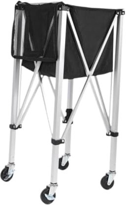 Amagogo Tennis Ball Cart Picker Tennis Ball Cask Collector Einfacher Kompakt mit Rädern, die für Trainingsreisen im Freien Falten