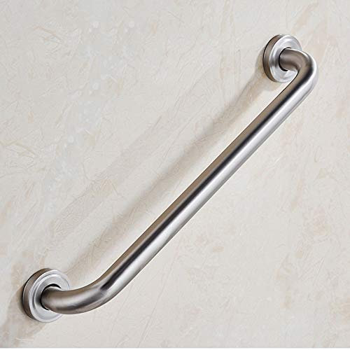 Barre d'appui murale de luxe pour personnes âgées – 30 cm – Barre de sécurité antidérapante avec finition brossée givrée pour baignoire et aide à la douche