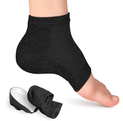 Calzini con Tacco Gel Aumento Dell'altezza Soletta Cuscino di Sollevamento con Rialzo per Tallone Inserto per Protezioni Plantare Nascosto per Donne e Uomini