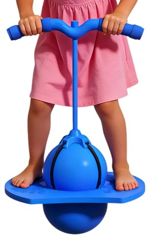 Palla Da Salto In Equilibrio Per Bambini,Giocattolo Allenamento Abilità Rimbalzante con Maniglia,Palla Da Salto Con Base Rimbalzante | Adatto A Bambini Adulti Ragazze Per Casa Soggiorno Esterno Intern