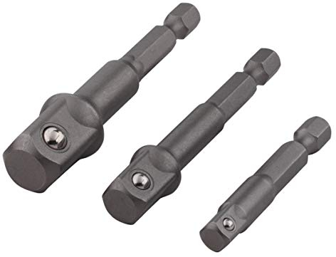 wolfcraft Stecknuss-Adapter-Set, 3-tlg. I 8797000 I Für sichere Stecknuss-Verbindungen