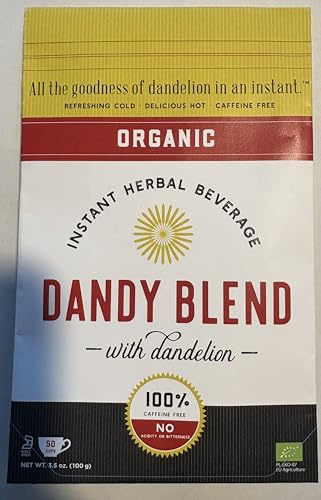 Organic Dandy Blend Instant Herbal Beverage with Dandelion, 100g Bag