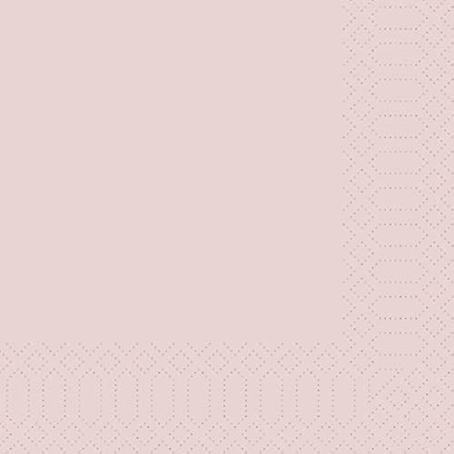 Duni Zelltuch-Servietten 3 lagig 1/4 Falz 33 x 33 cm Mellow Rose, 250 Stück