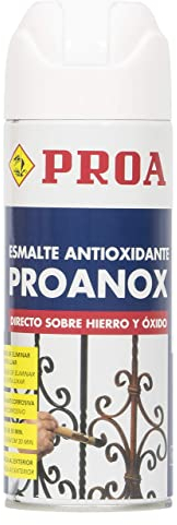 ESMALTE PROANOX DIRECTO SOBRE ÓXIDO EN SPRAY. SATINADO. Gris Medio RAL 7042. 400 ML. PROA. Esmalte antioxidante para metales sin necesidad de imprimación. Exterior e interior.